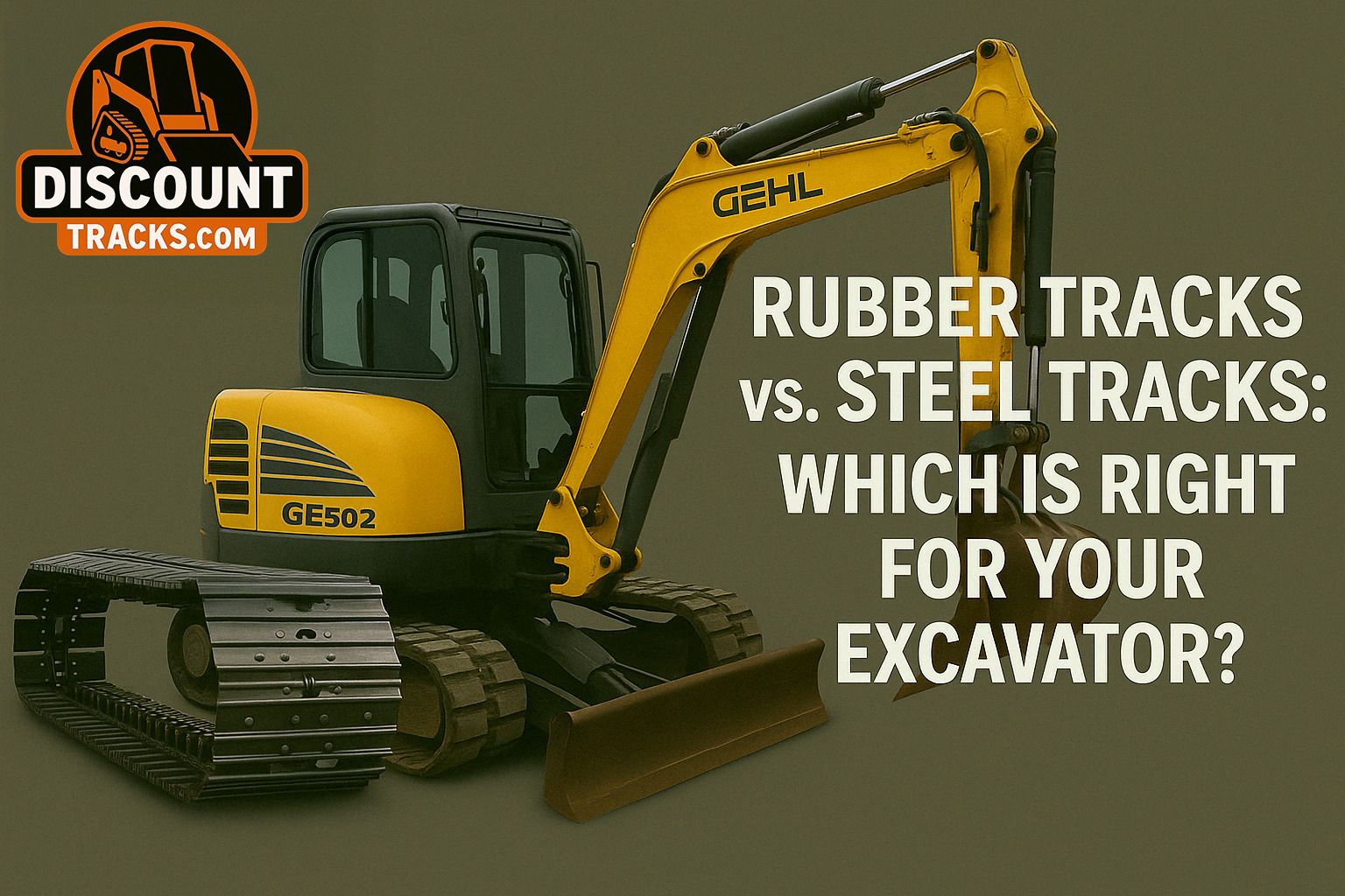 Rubber Tracks vs. Steel Tracks: Which is Right for Your Excavator? 1 Rubber Tracks vs Steel Tracks